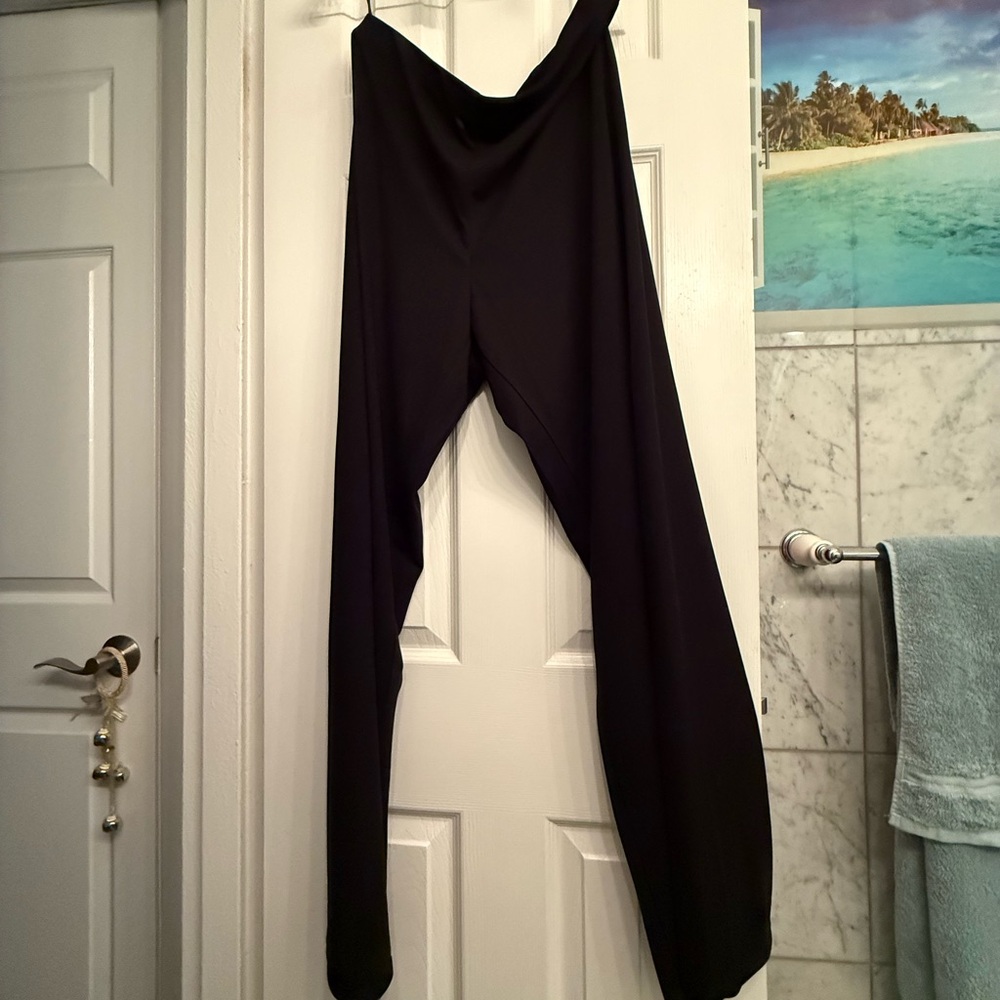 Donna Karan Black Wide Leg Pants - Picture 2 of 5